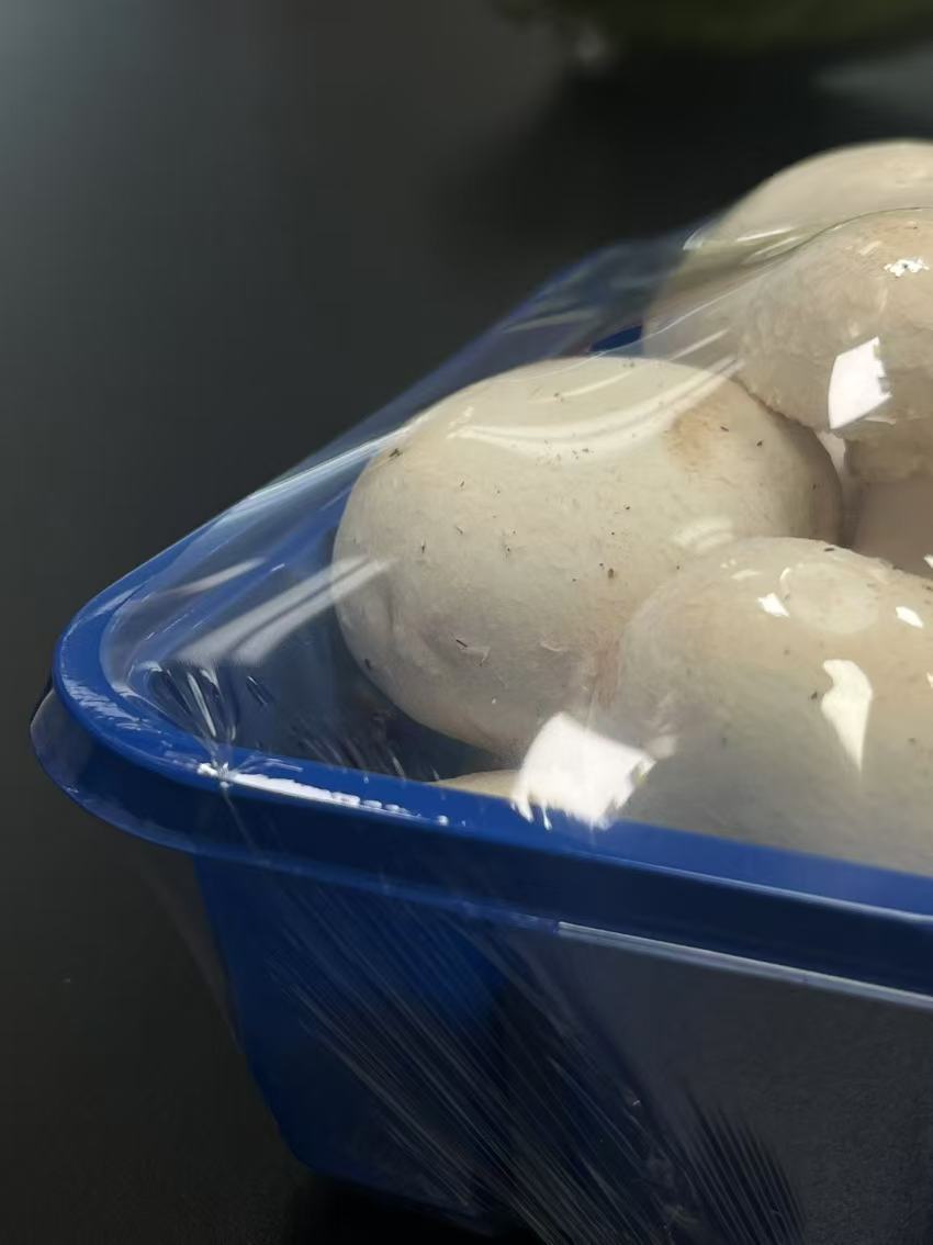 Film alimentaire en PVC transparent avec trous de respiration pour l'emballage des champignons