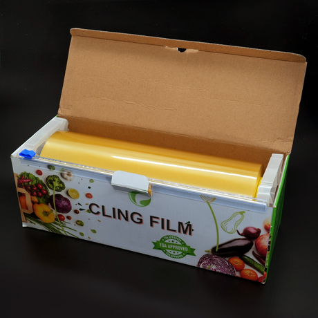 Film alimentaire en PVC de qualité alimentaire de qualité supérieure avec boîte de découpe – Film de cuisine 100 % sans BPA pour plus de fraîcheur.