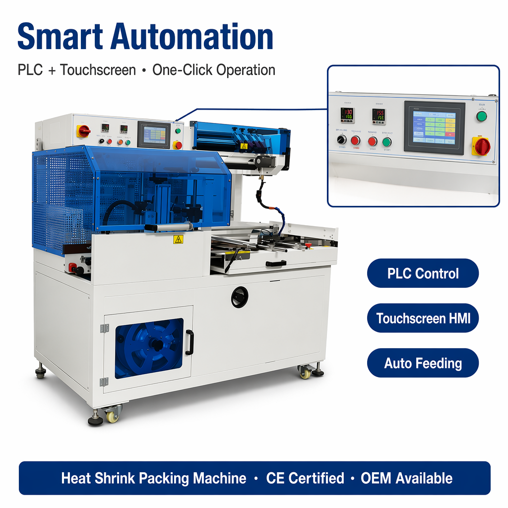 Machine automatique d'emballage thermorétractable de scelleuse de barre en L pour l'emballage de film plastique PVC POF